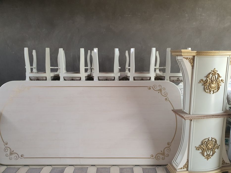 12 kishilik stol stul oq