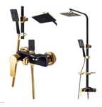 Set coloana de Dus Premium cu Design Elegant in negru si auriu