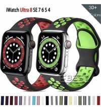 Curea Husa Silicon Catifea Perforata Gauri Compatibil Ceas Apple Watch
