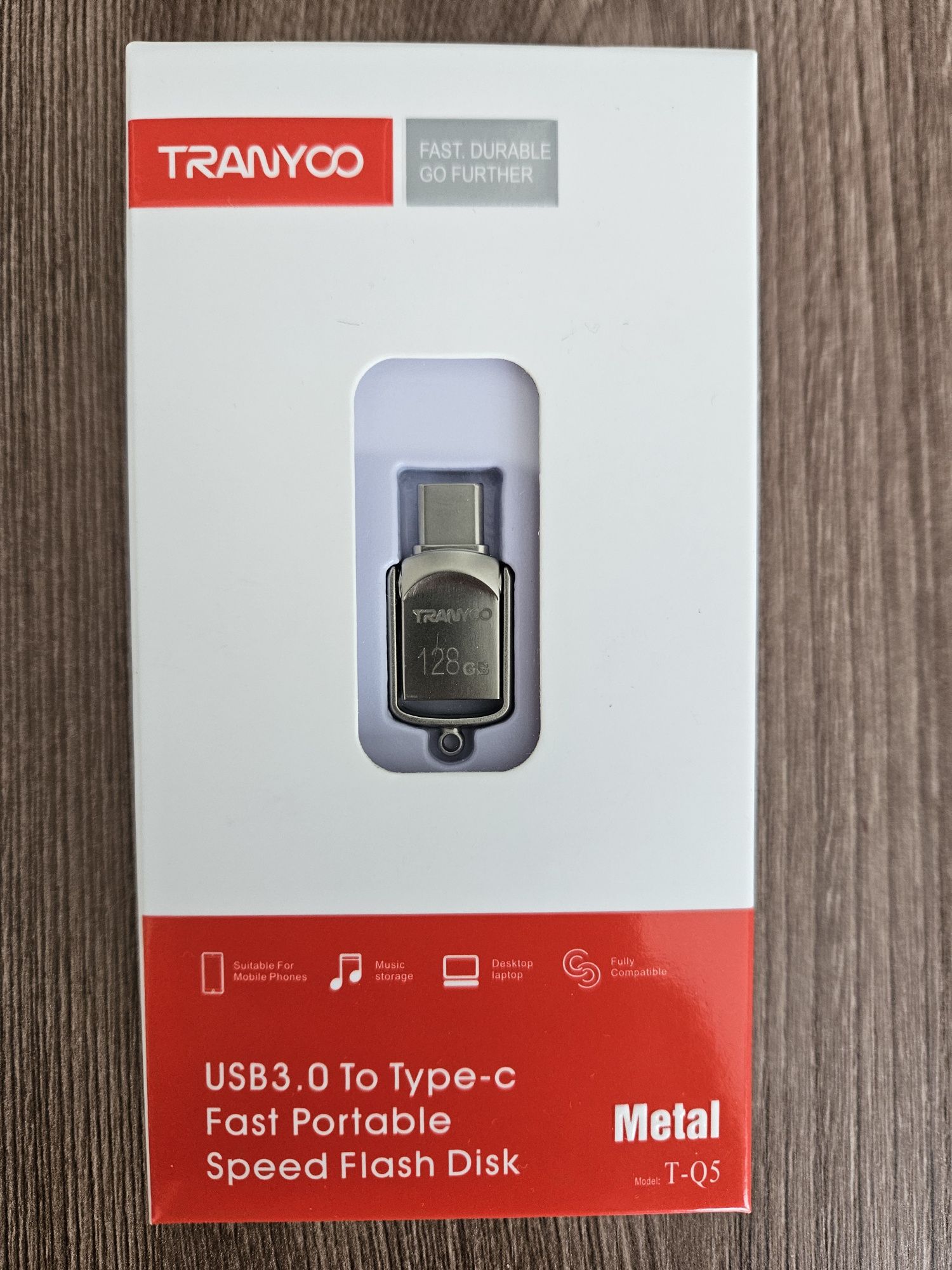 Карта памяти Tranyoo T-Q5 128GB  usb type-c flash двусторонняя флешка