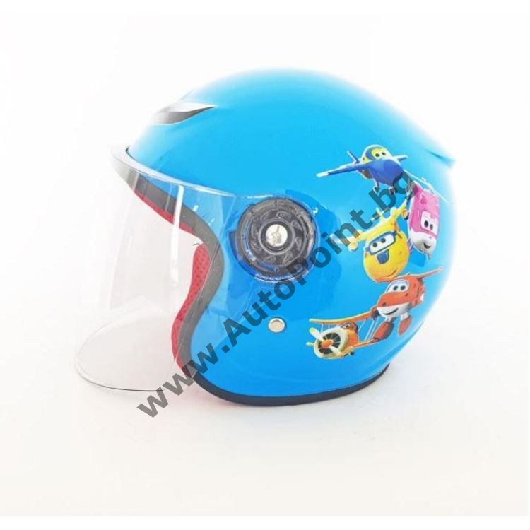 Детска Каска за мотор дете шлем синя