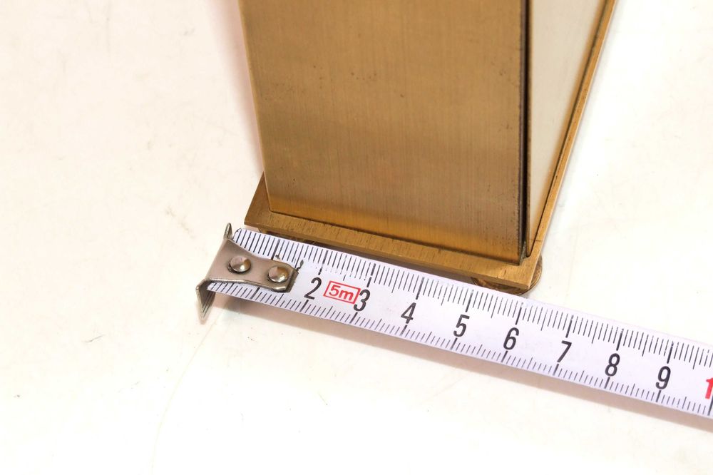 Ceas de birou STAIGER: bronz, geam cristal, Made in Germany, IMPECABIL