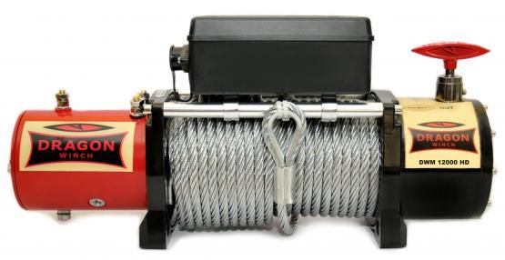 Troliu electric DRAGON WINCH HD 12000lbs(5443 kg) la 12 sau 24V
