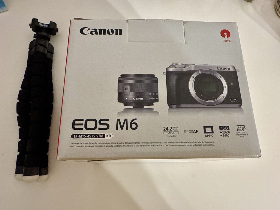 Aparat Foto Mirrorless Canon EOS M6, 24MP cu obiectiv 15-45 F