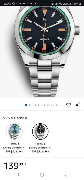 Oferta! Pagani Design 1733 Ceas automat pentru bărbați NH35A green