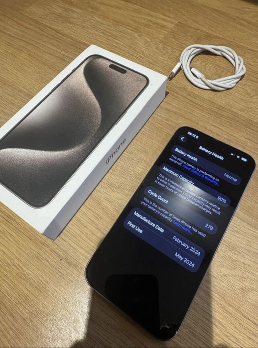 Iphone 15 pro max natural titanium