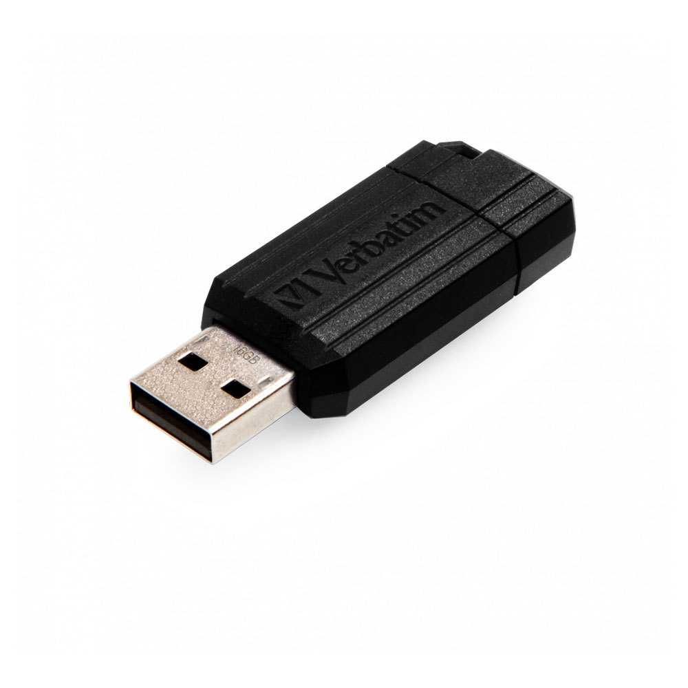USB Flash памет Verbatim Store 'n' Go PinStripe 16GB, USB 2.0, Черна