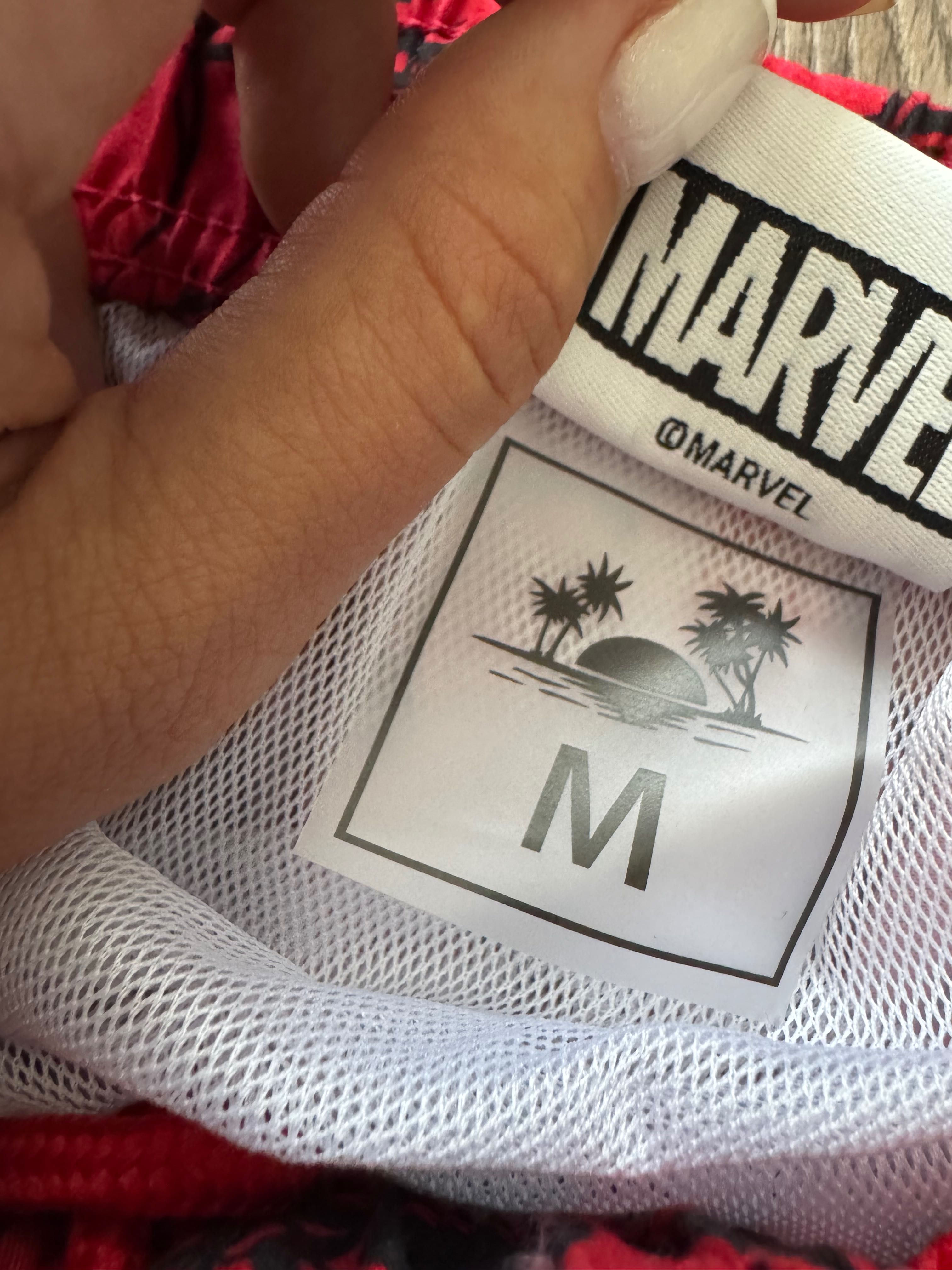 Мъжки бански червен Spiderman  marvel spider-man с етикет шорти Cropp