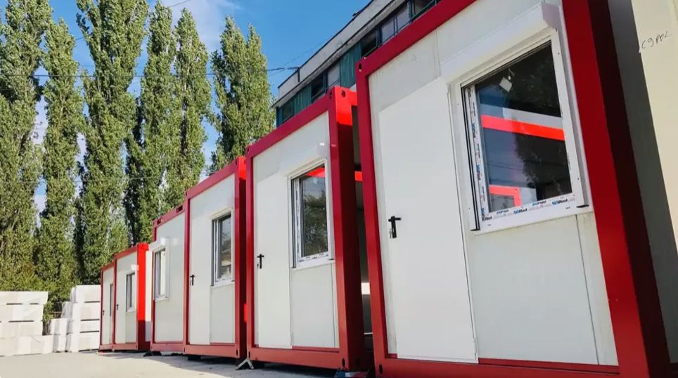 Container birou containere stoc santier paza vitrina