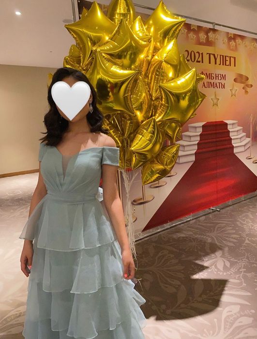 Шикарное платье в пол. Надевала 1 раз