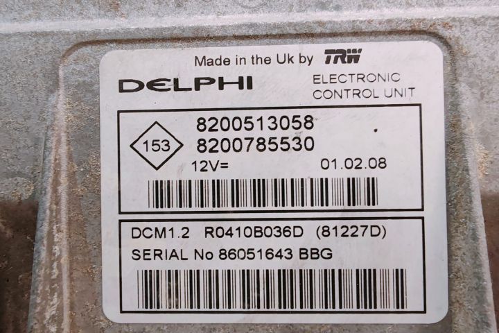 ECU Calculator Motor Delphi 8200513058 / 8200785530 Dacia Logan prima