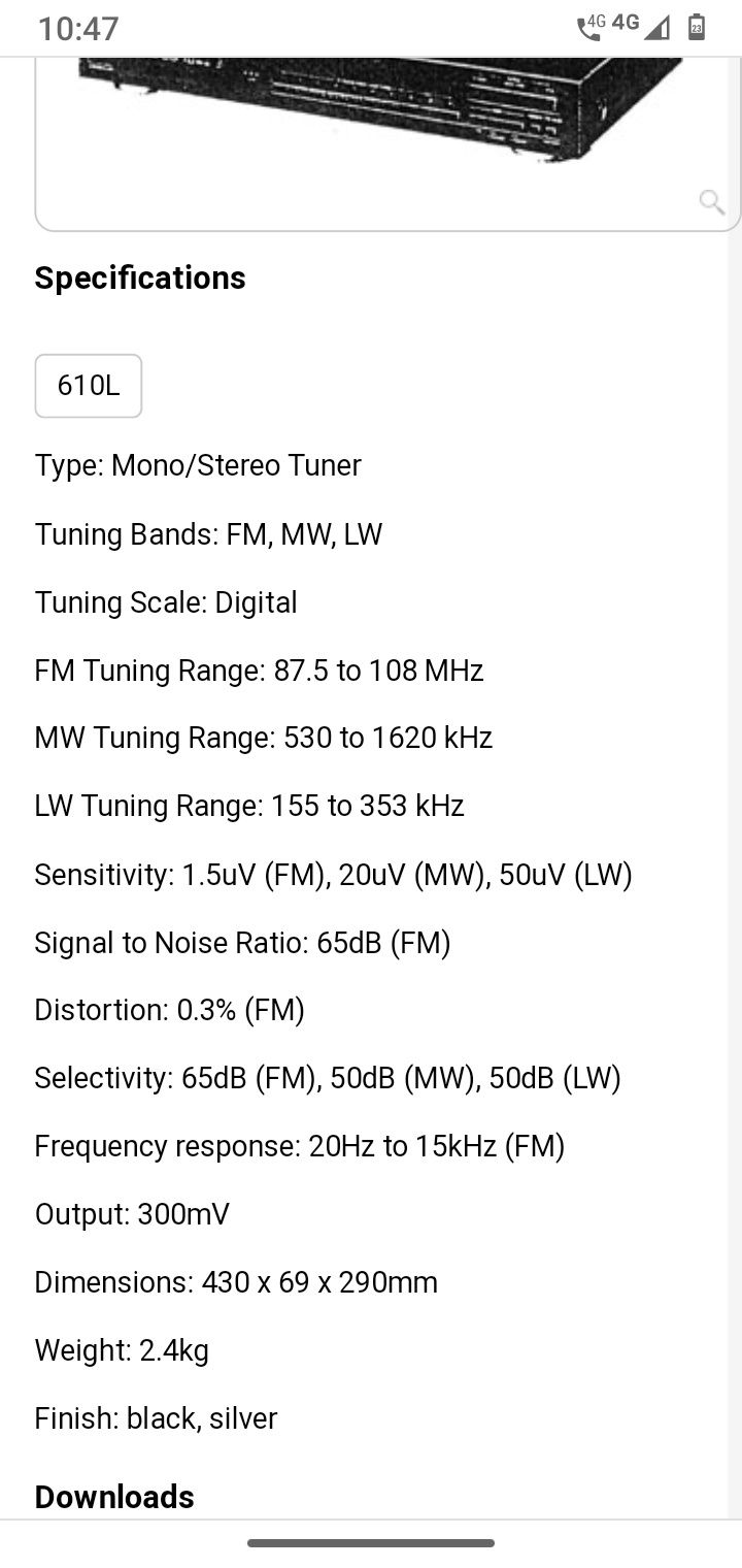 Tuner Technics  ST-610L