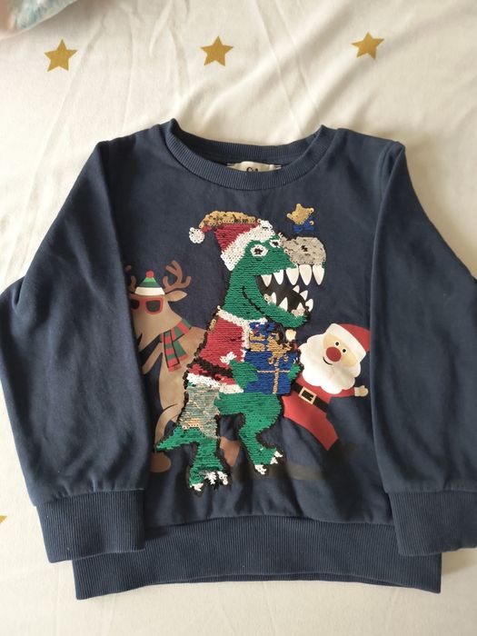 Set pulover H&M mărimea 98 și bluza molton C&A mărimea 104 Craciun