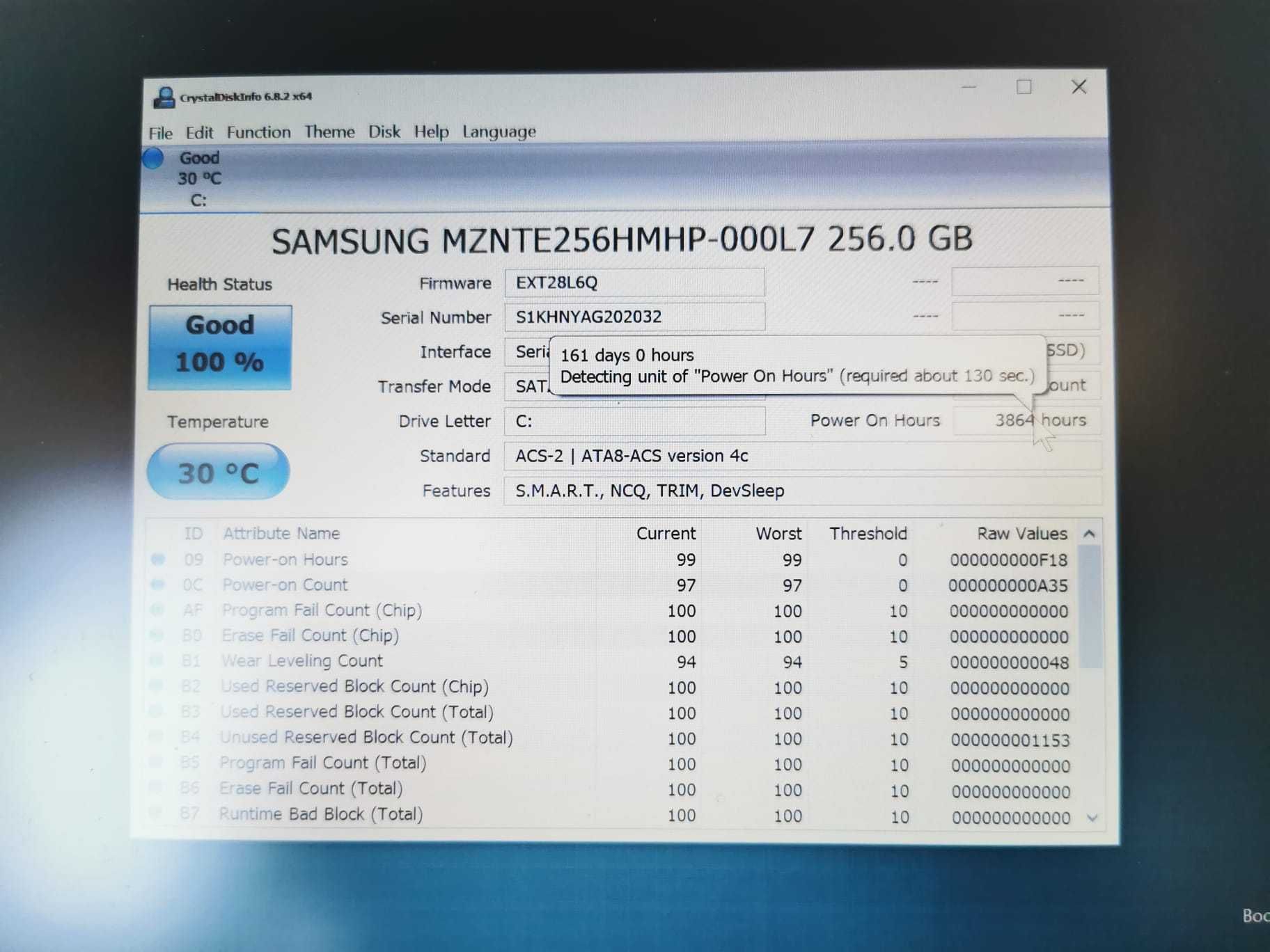 SSD samsung de 256 gb ,slot m.2 sau nvme , pentru laptop sau Pc