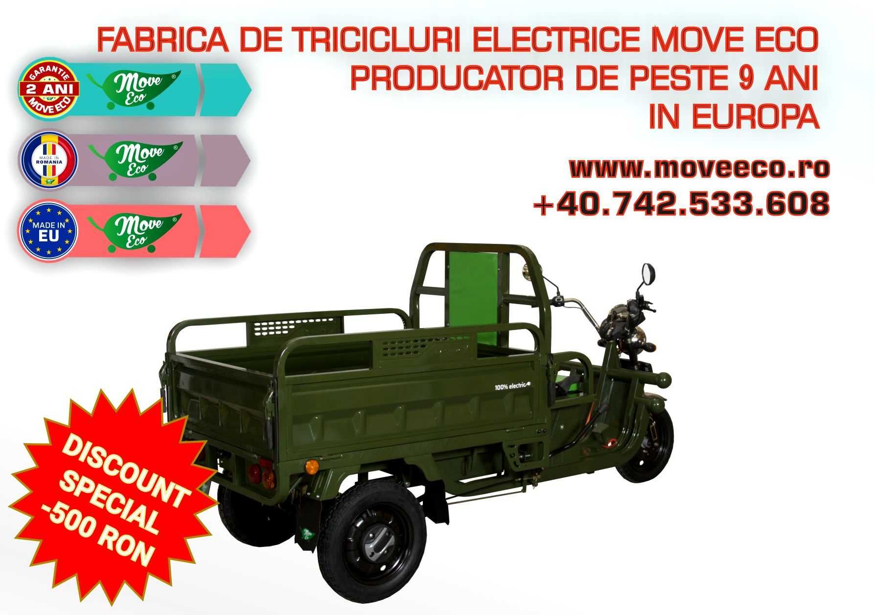 Triciclu Electric EEC persoane adulte - offroad/optional & cabina