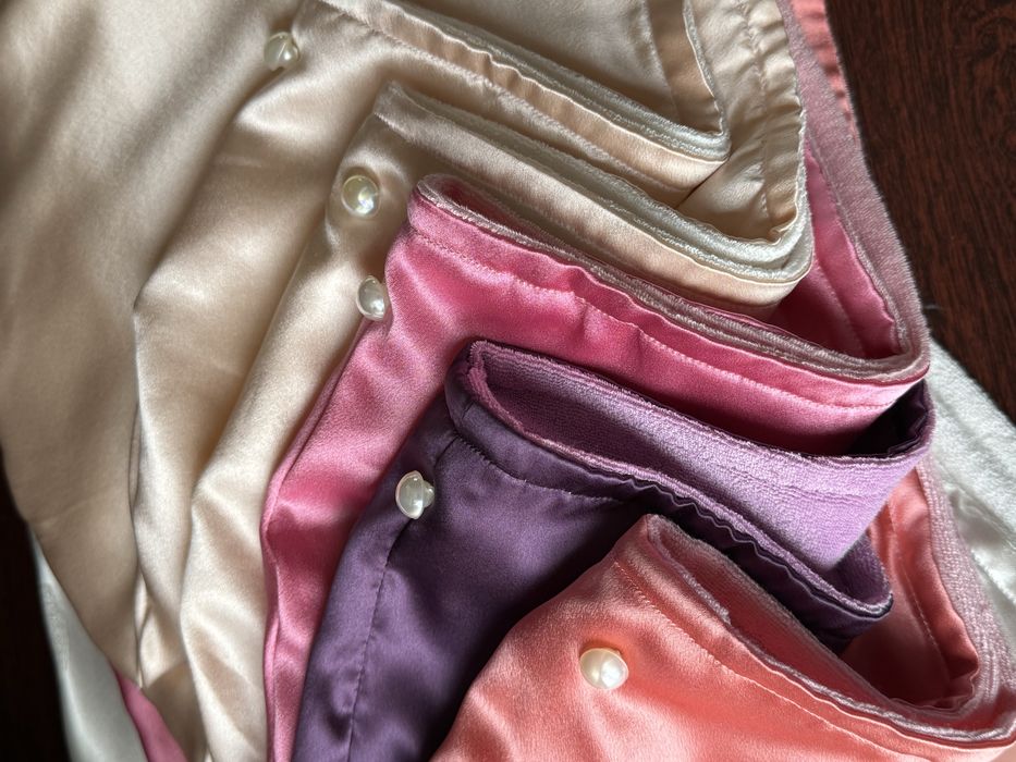 Луксозна копринена кърпа тип тюрбан –памук и 100% естествена коприна