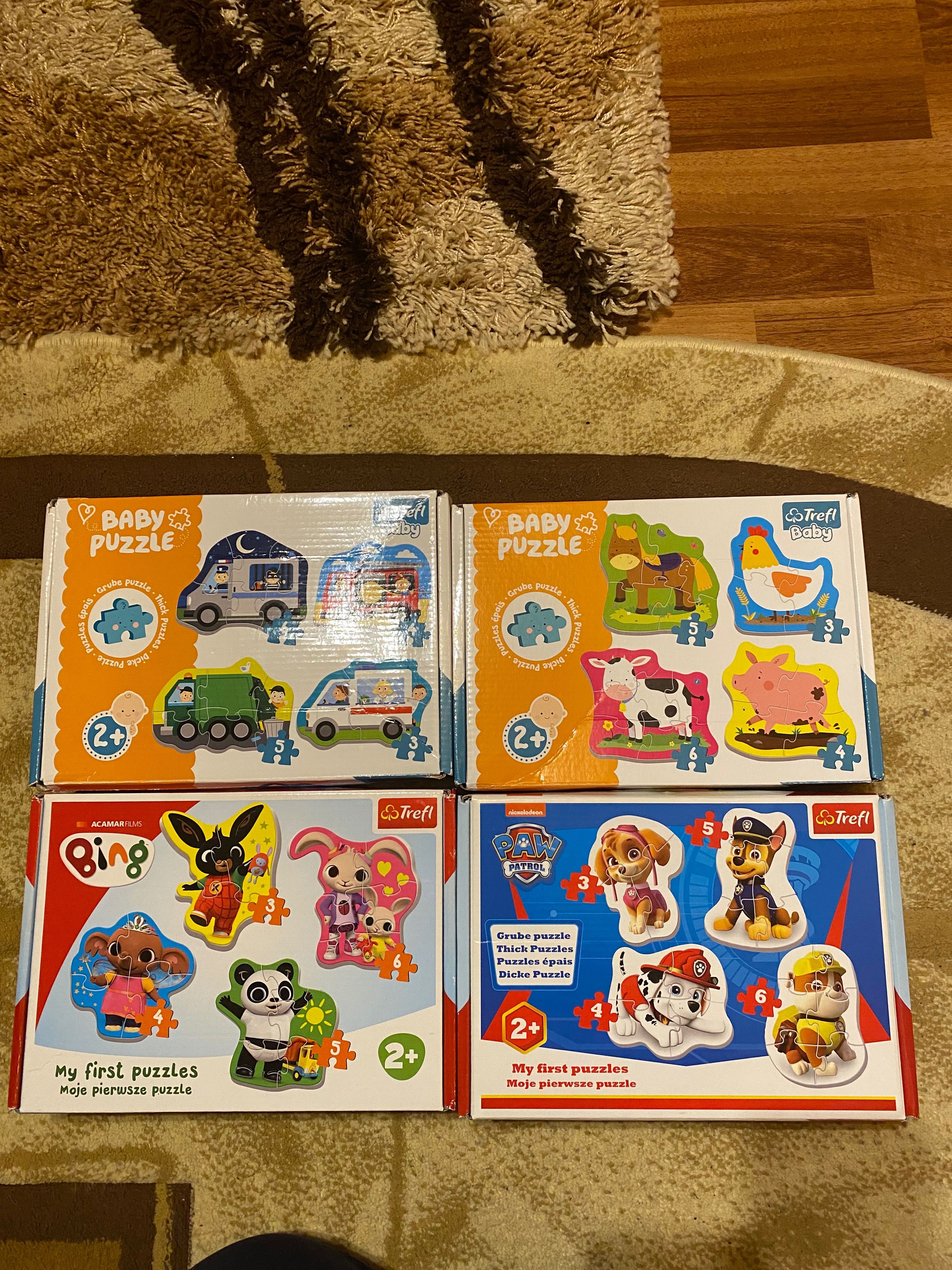 Puzzle-uri copii 2+, cu piese mari si groase.