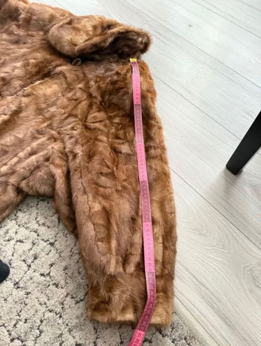 Уникално женско дълго палто от естествена кожа- необличано!