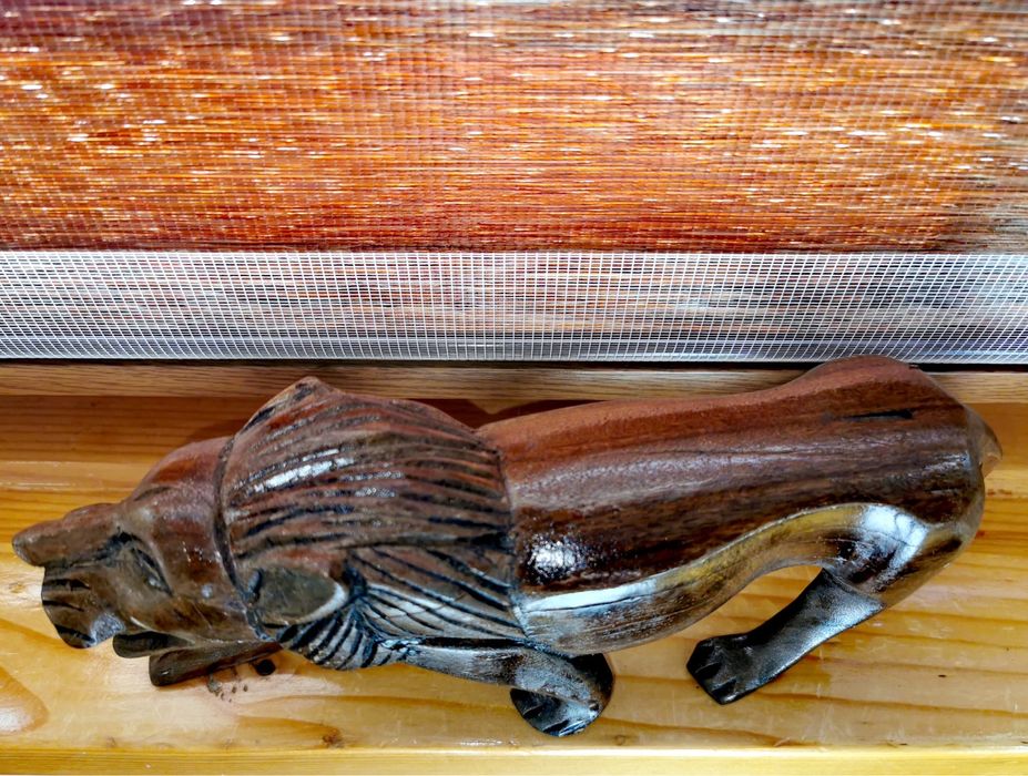 Играчка Лъв фигура дървена скулптура дърворезба статуя ръчно изработен