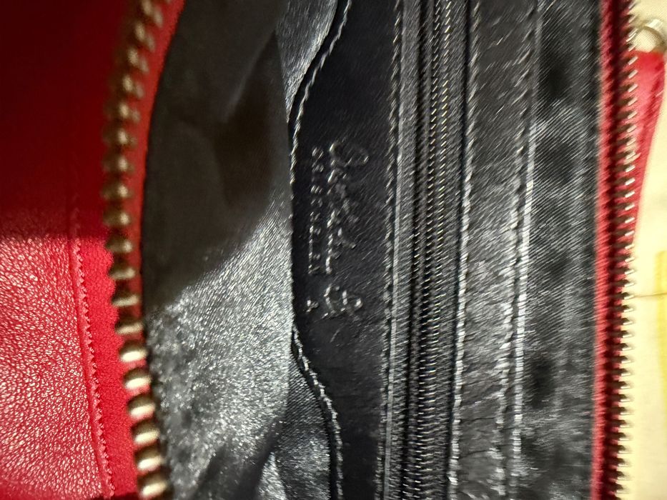 Geantă Musette fost (CristhelenB)din piele naturală roșie