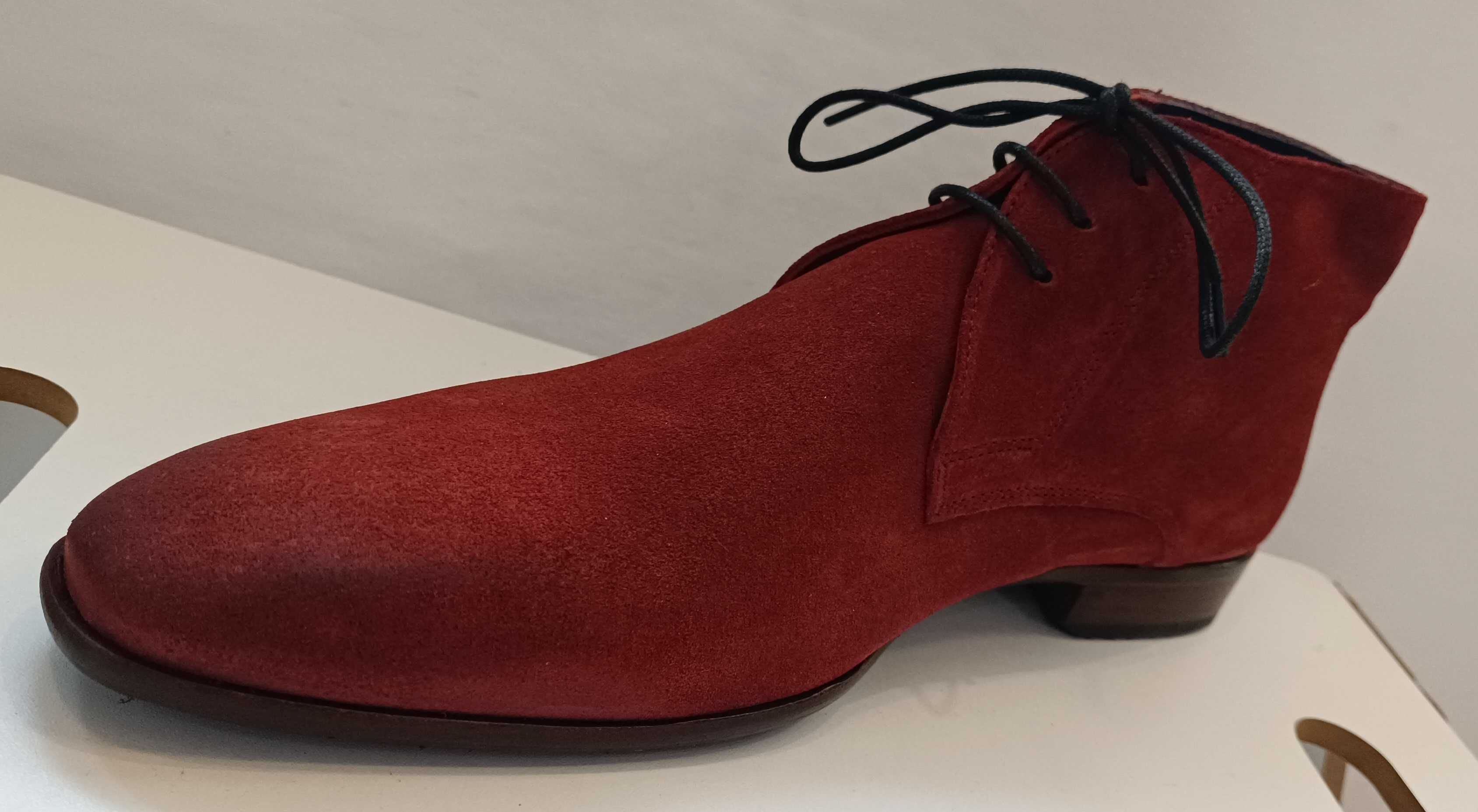 Ghete chukka 43 43.5 44 de lux GREVE NOI lucrate manual piele naturala