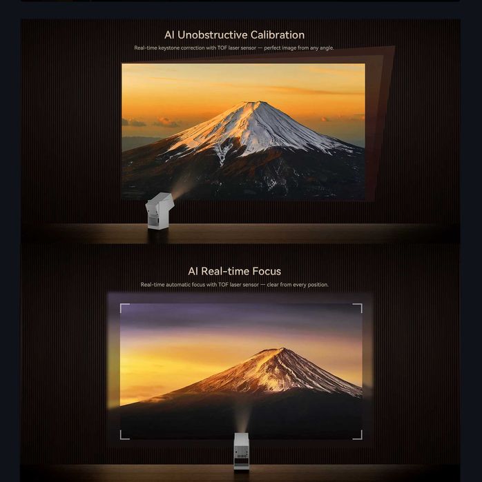 Wanbo Cube 2 Pro ToF Projector with 230° Gimbal & Android TV