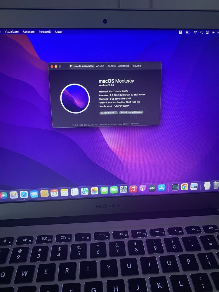 Macbook Air 2017 8GB RAM i7 2,2GHz