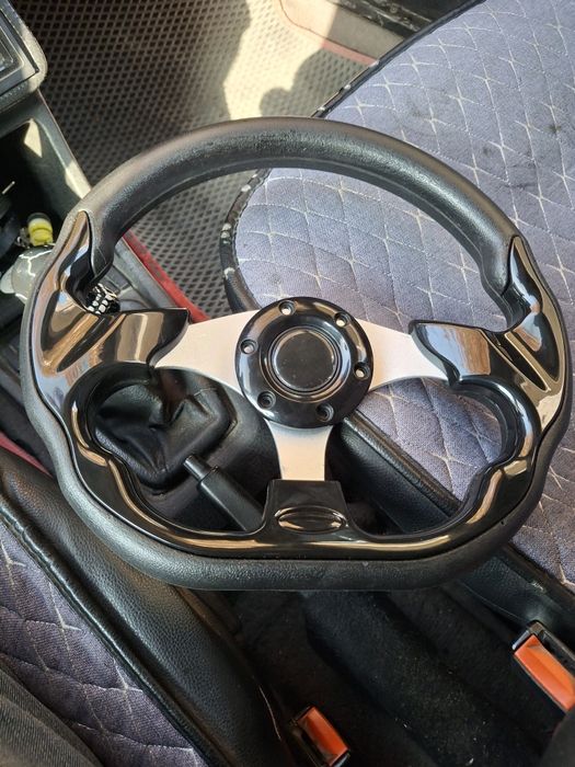 Руль спортивный  новый с переходником