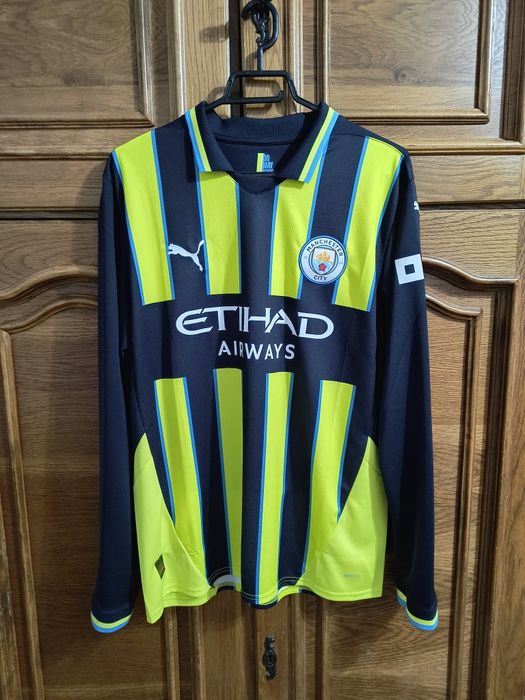 Tricou fotbal deplasare longsleeve Manchester City 2025