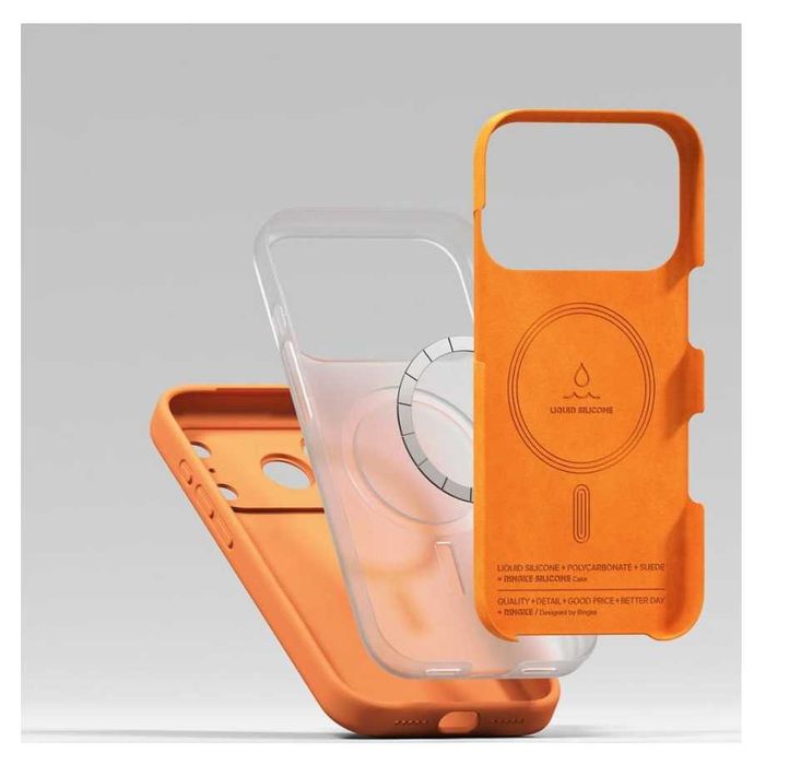 Husa, Ringke Silicone Magnetic CC pentru iPhone 17 Pro Max, Portocaliu