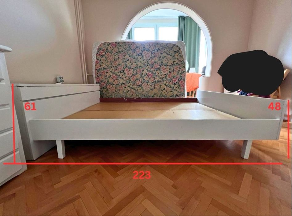 Дървено легло за матрак с размер 190х145