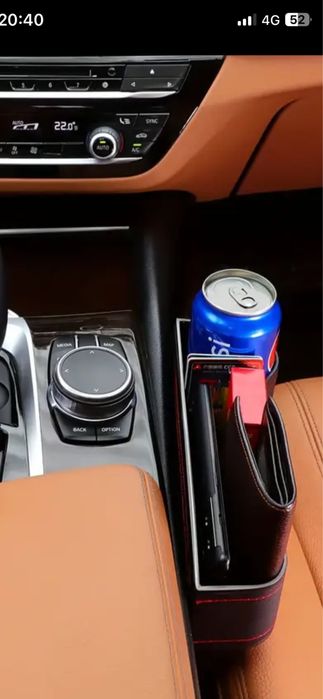 suport piele auto telefon si organizator masina, brat scaun