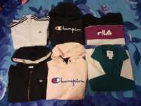 Champion S-M originale,Fila M-L,Adidas S-M