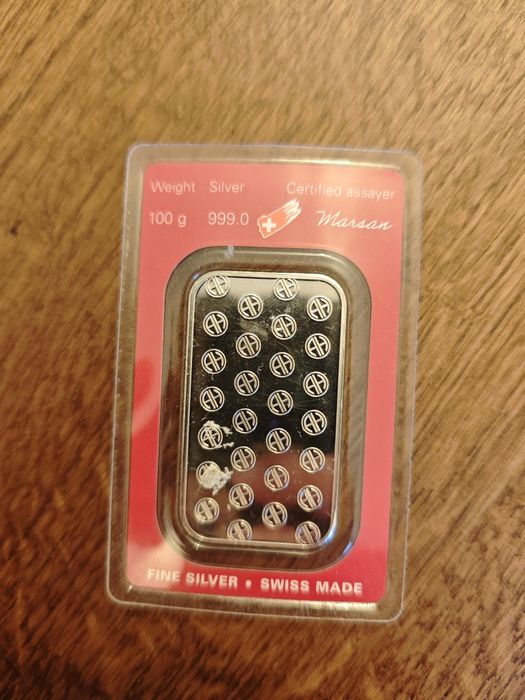 Lingou argint 100 grame, puritate 999,0