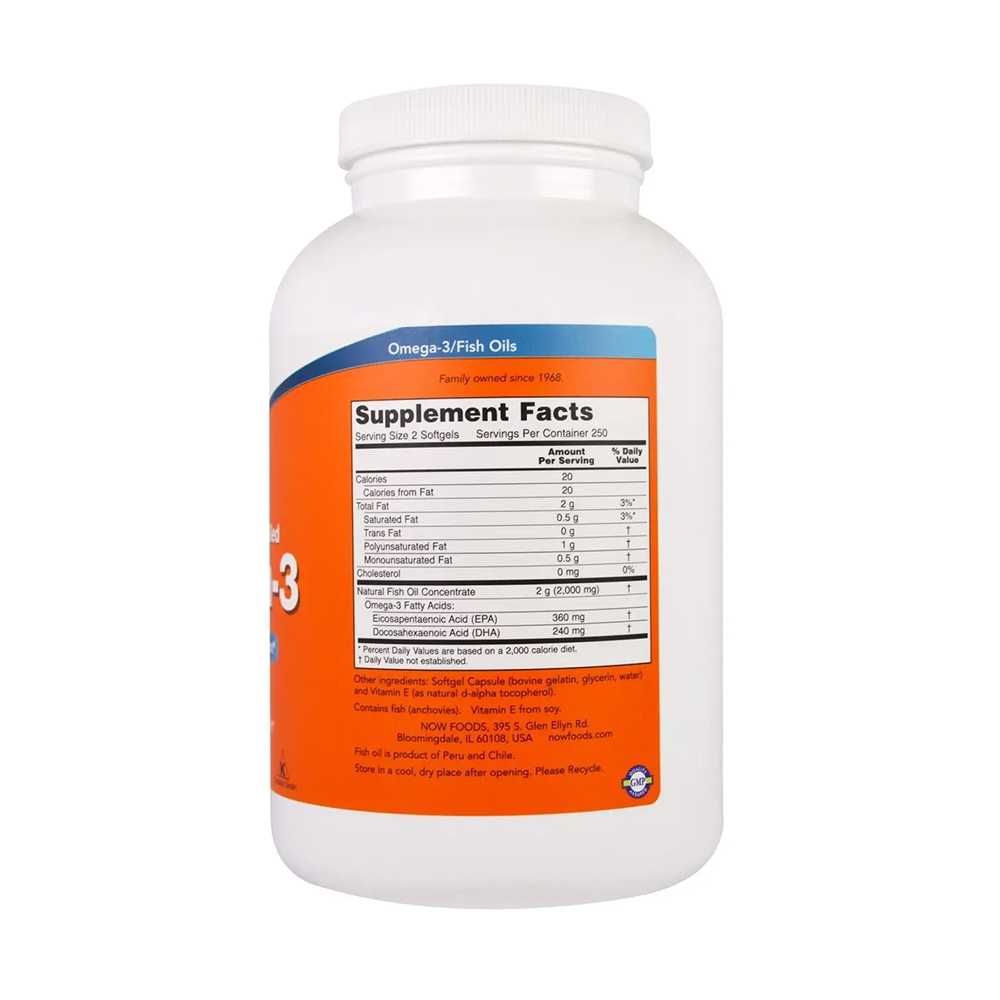 Now Foods Omega 3 1000 mg 500 cap