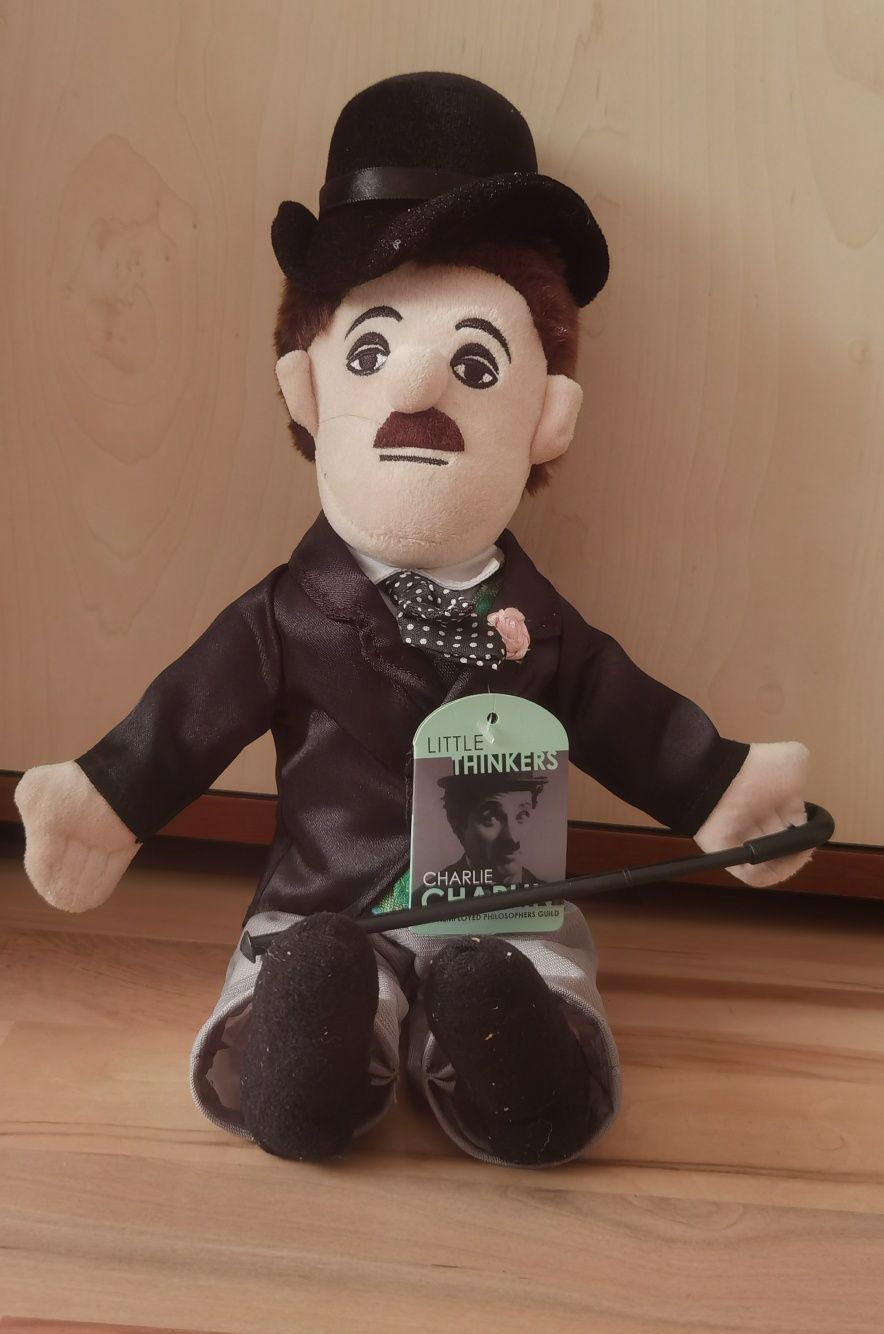 Jucărie păpușă pluș Charlie Chaplin NOUĂ cu etichetă nefolosită