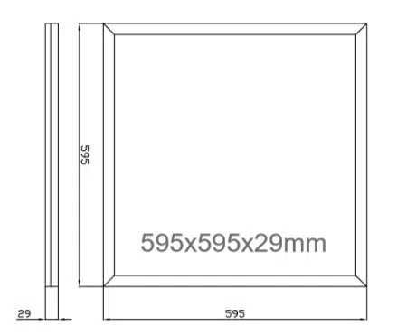 LED Панел V-tac 40W 60*60см 2в1 за Открит(Външен)/Скрит (за Растер)