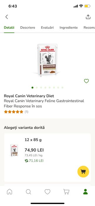 Mâncare pisică Royal Canin Gastrointestinal Fibre Response