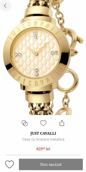 Ceas Just Cavalli auriu