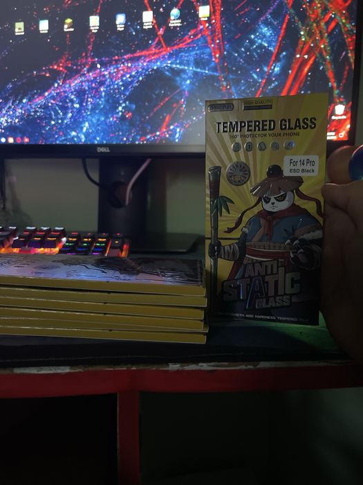 Folie sticlă iPhone 15 Pro / 14 Pro Max – Anti Static – Noi, Sigilate