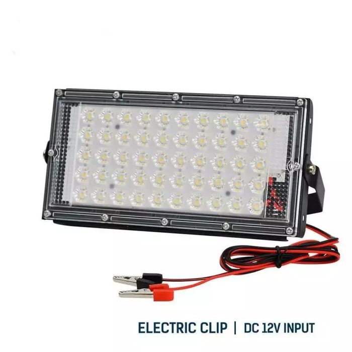Reflector proiector lampa LED SMD - 12V/50W alb rece camping pescuit
