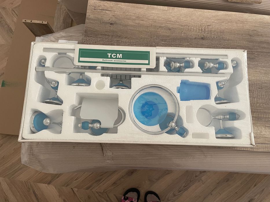 Set baie complet, culoare albastru TCM