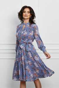 Rochie bleu cu flori