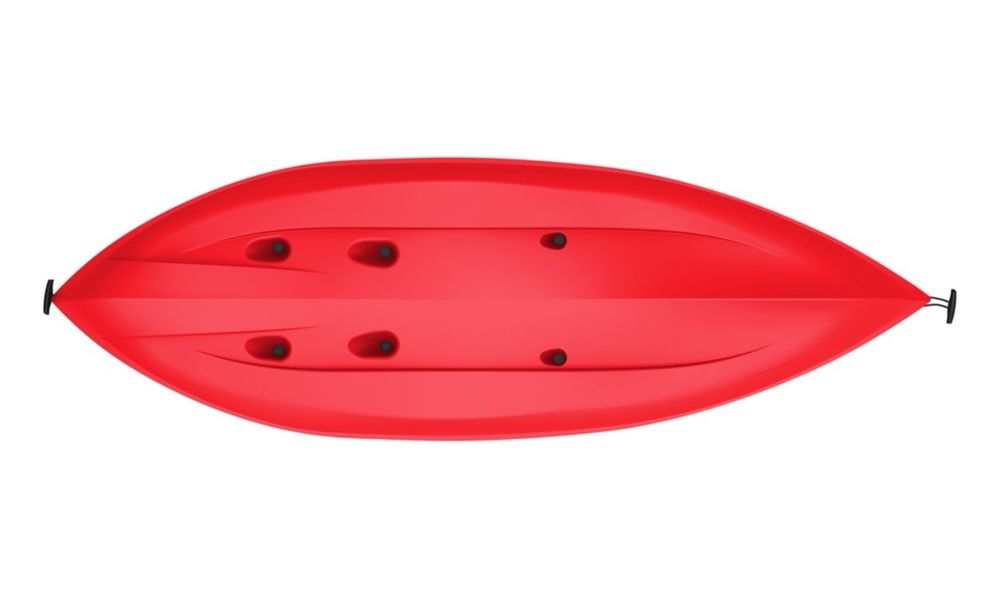 Caiac pentru pescuit Sit on Top, Axoos, 2,44 metri lungime, rosu