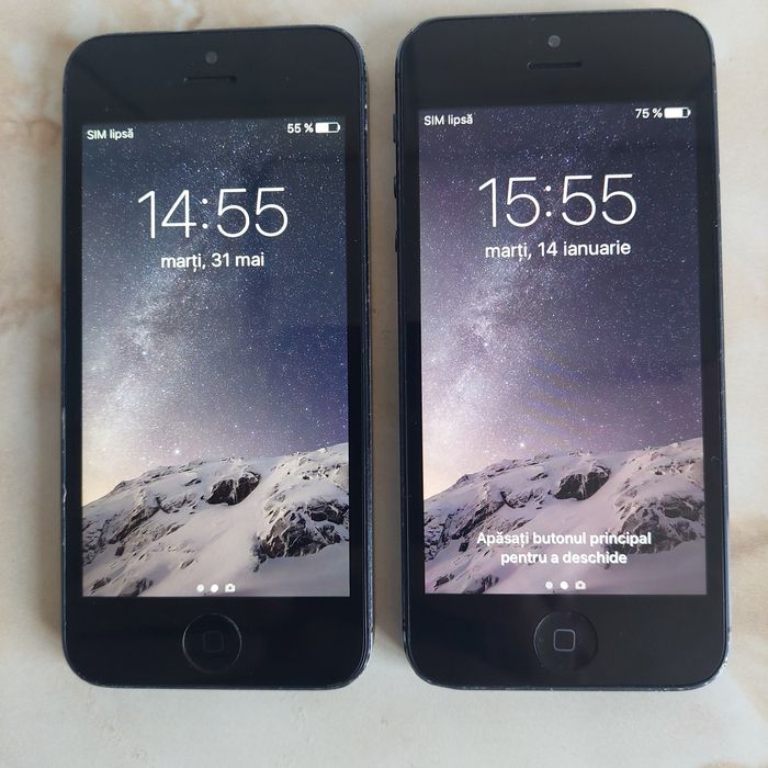 Vând 2x Apple iPhone 5 Neverlocked cu câte un defect //poze reale