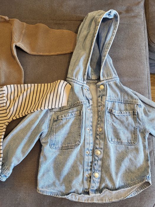 Дънково яке Zara 86 см и памучни пуловери H&M 80 см