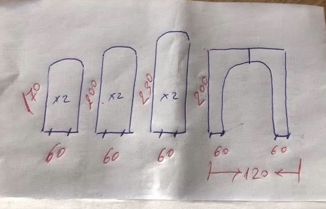 Арки комплект от 7 броя с лед осветление, нови, неизползвани, промоция