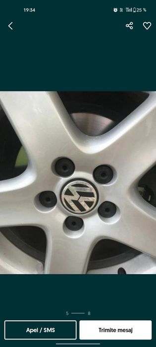 Set 20 Capacele / capace prezoane VW 17 mm