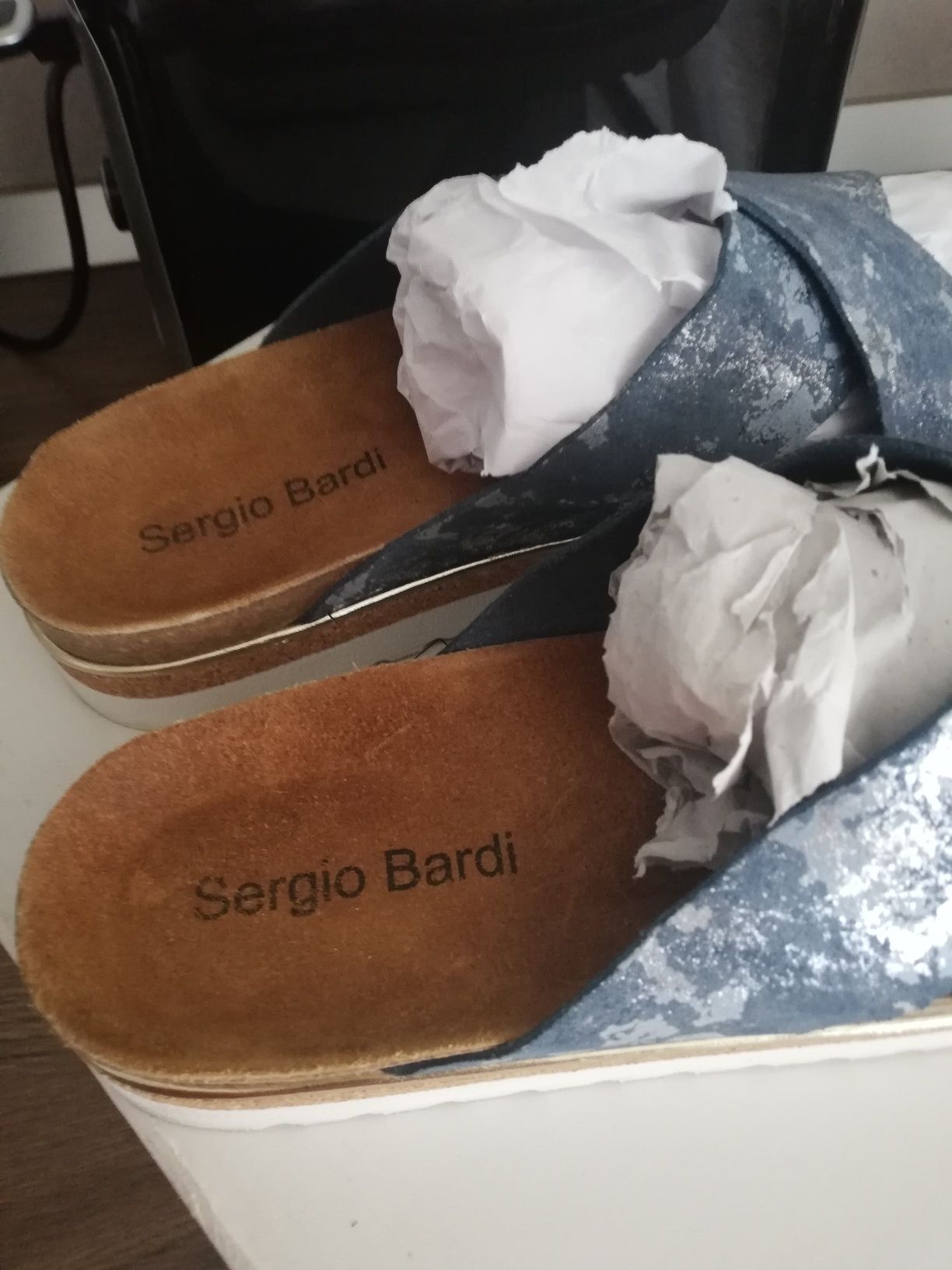 Papuci Sergio Bardi din piele