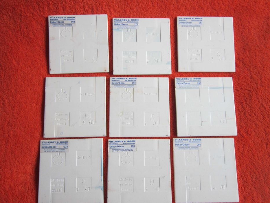 placa ceramica vintage,cu flori -3 buc.-Austria&Germania-cadou inedit